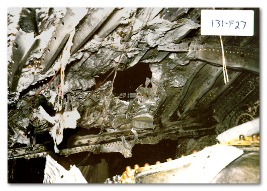 Figure D012. Interior view showing extensive battering